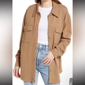 Good American The Fleece Shacket Beige Brown
Oversized Size 00/0